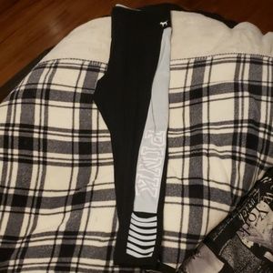 VS Pink Strappy Leggings Size large